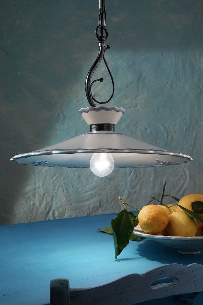 Lustra design clasic realizata manual din ceramica RAVENNA 44cm