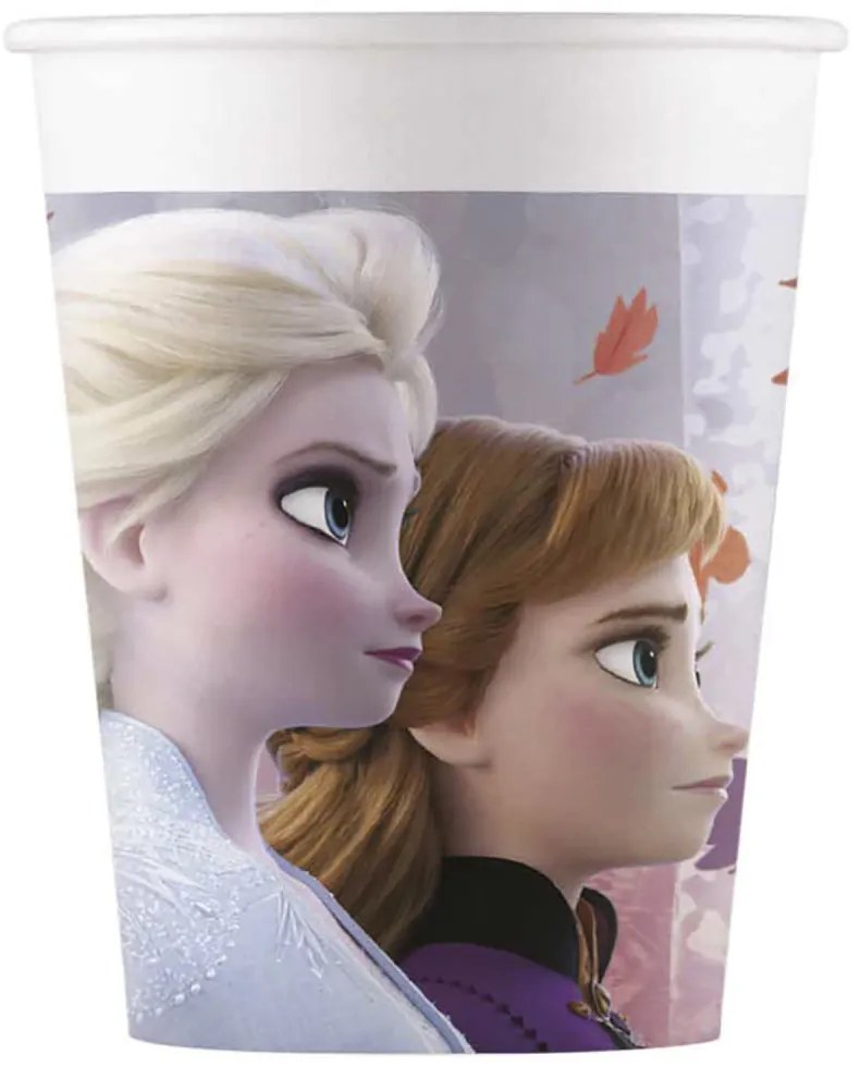 Disney Regatul de gheață Leaf pahar de hârtie 8 bucăți 200 ml FSC