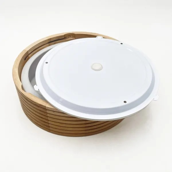 Plafonieră pentru baie LINARO, 2x E27/15W/230V, IP54, finisaj stejar, diametru 27 cm