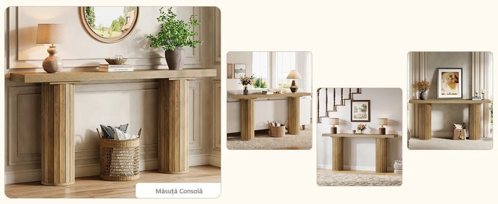 MAM15 - Masa Consola, 160 cm, masuta hol, living, dining, dormitor - Maro