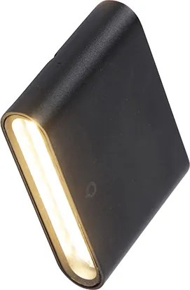 Aplică modernă de perete neagră 11,5 cm cu LED inclus IP65 - Batt