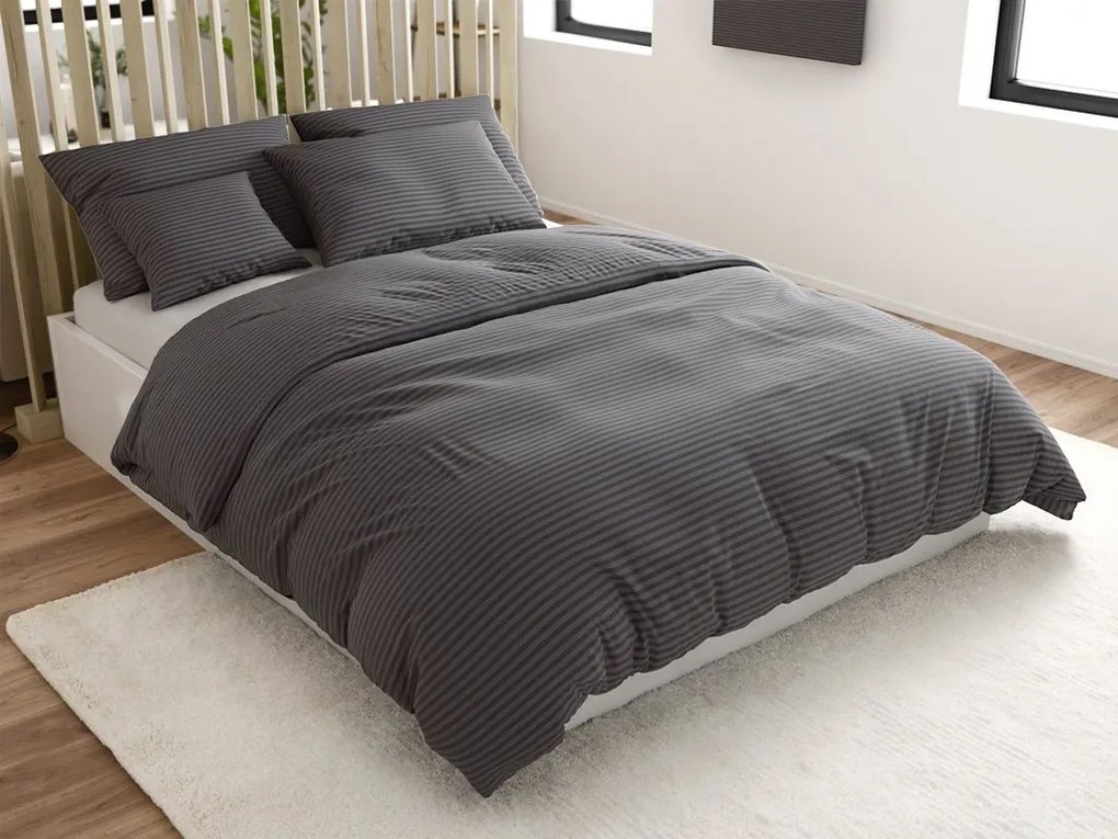 Lenjerie de pat creponata ALTERNA POLY gri Dimensiune lenjerie de pat: 2 buc 70 x 90 cm | 200 x 220 cm