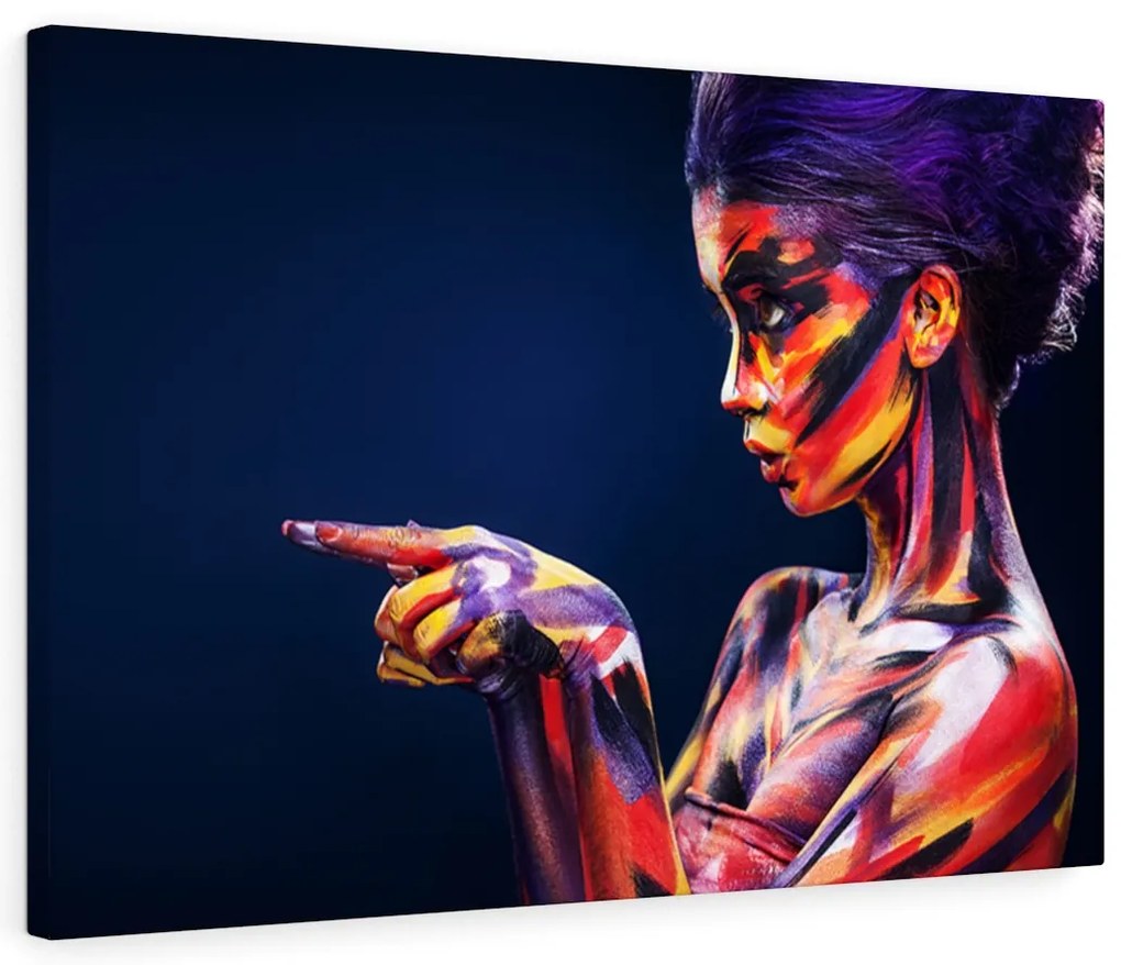 Tablou canvas Blue Girl 120x80 cm