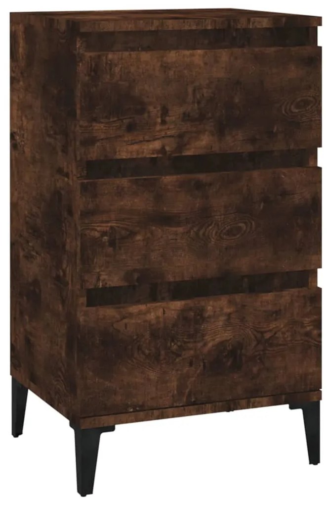 819673 vidaXL Noptieră, stejar afumat, 40x35x70 cm, lemn prelucrat