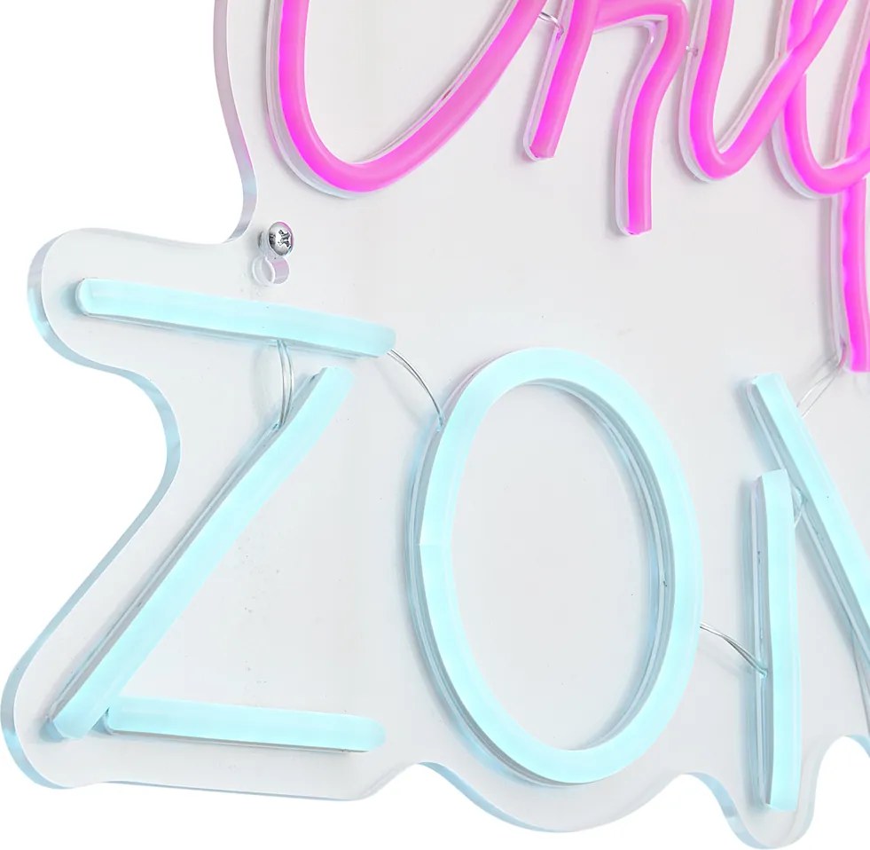 Lumină de perete cu neon roz cu albastru, incluzând LED - Chill Zone