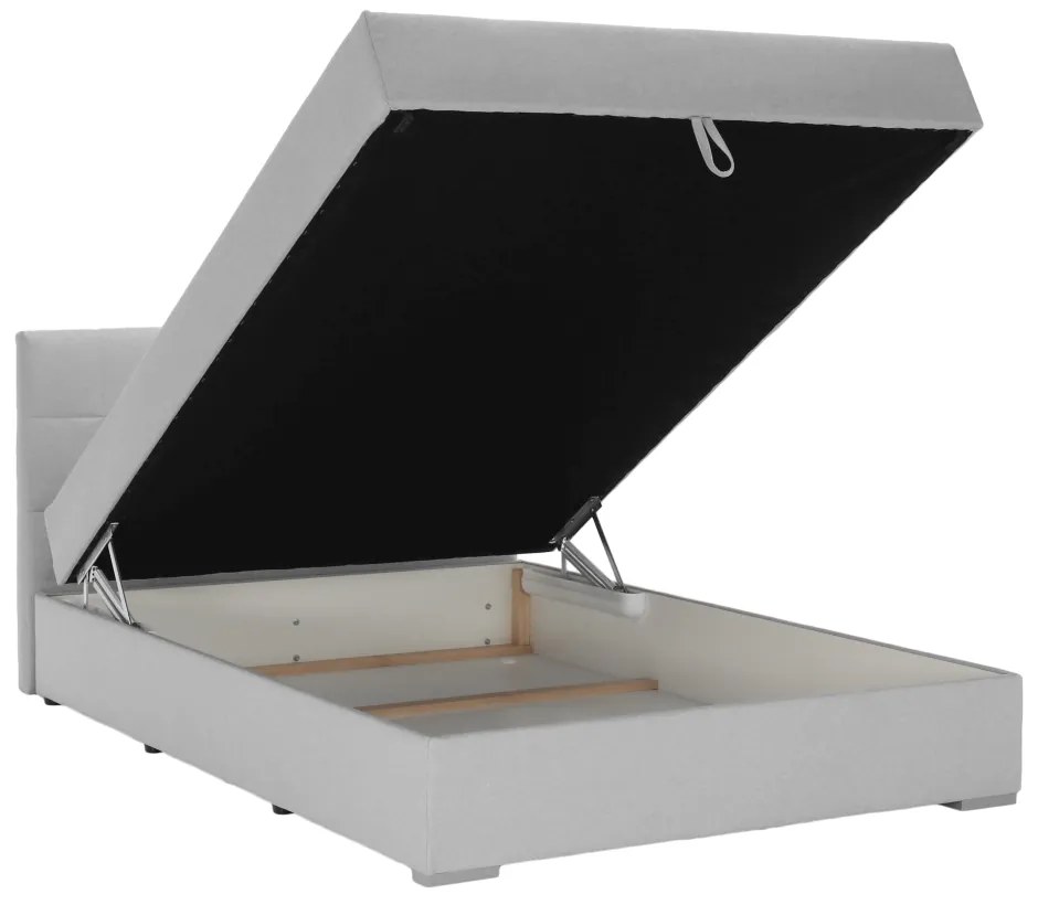 Pat matrimonial Boxspring 140 cm Ferrati (gri maro). 1016097