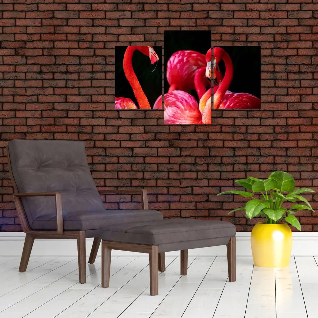 Tablou cu flamengo roșii (90x60 cm)