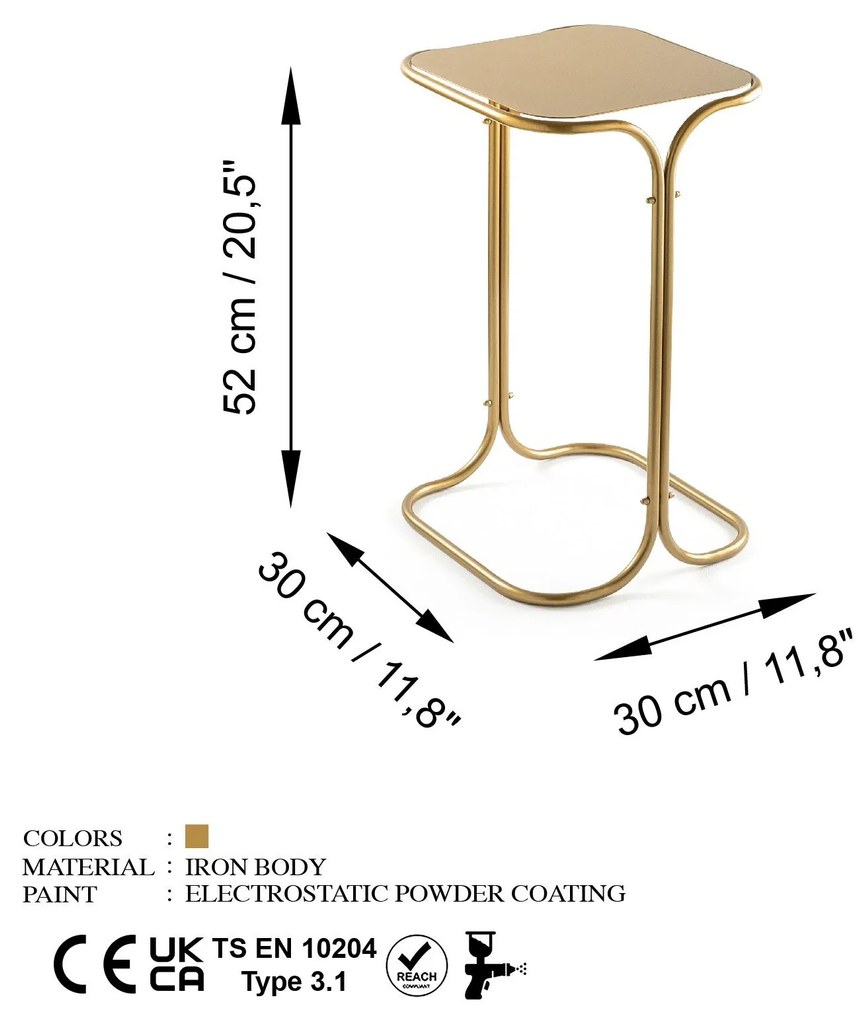 Măsuță de cafea Museli 2 (auriu) . 1093172