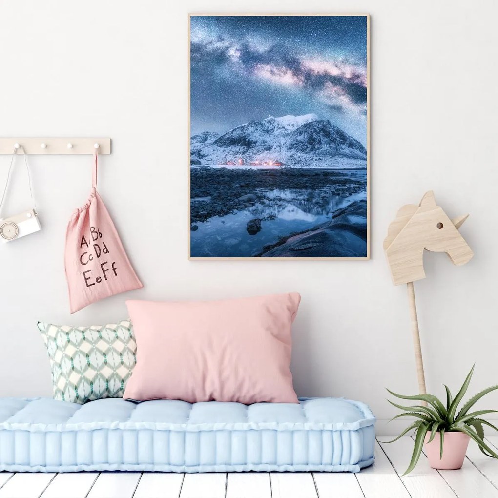 Poster - Munte sub cerul cu stele (A4)