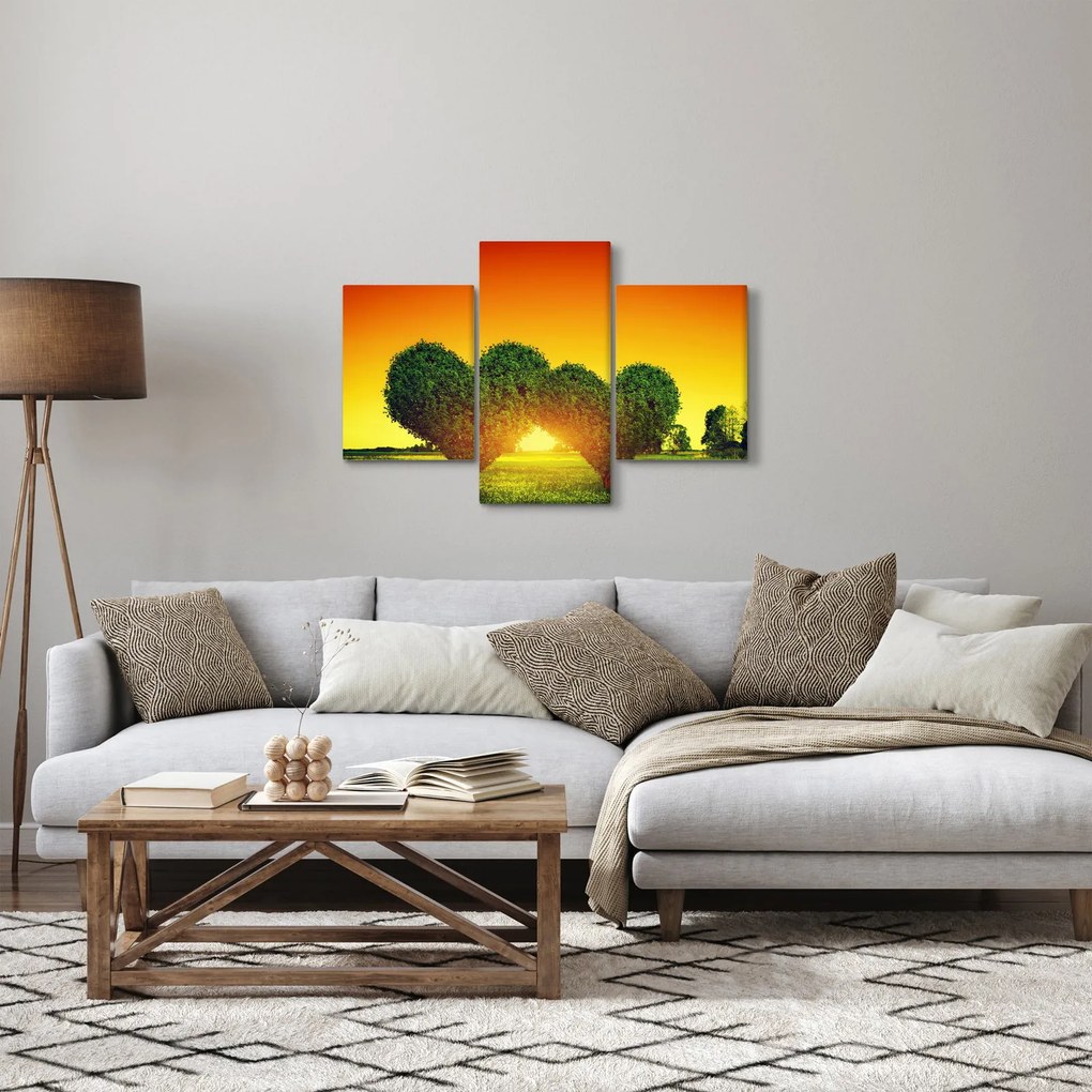 Tablou - Inima în coroanele copacilor (90x60 cm)