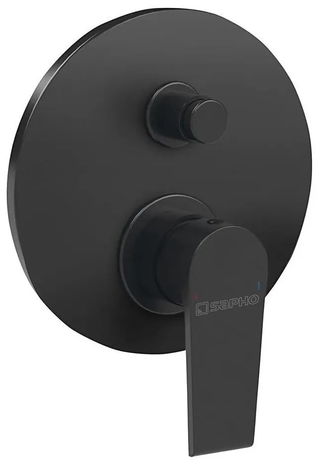 Sapho - Baterie de duș incastrată KAI, negru mat