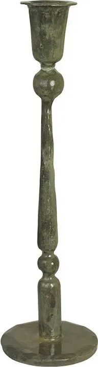 Suport pentru lumânare din metal H28 cm, „Meja Olive Green”