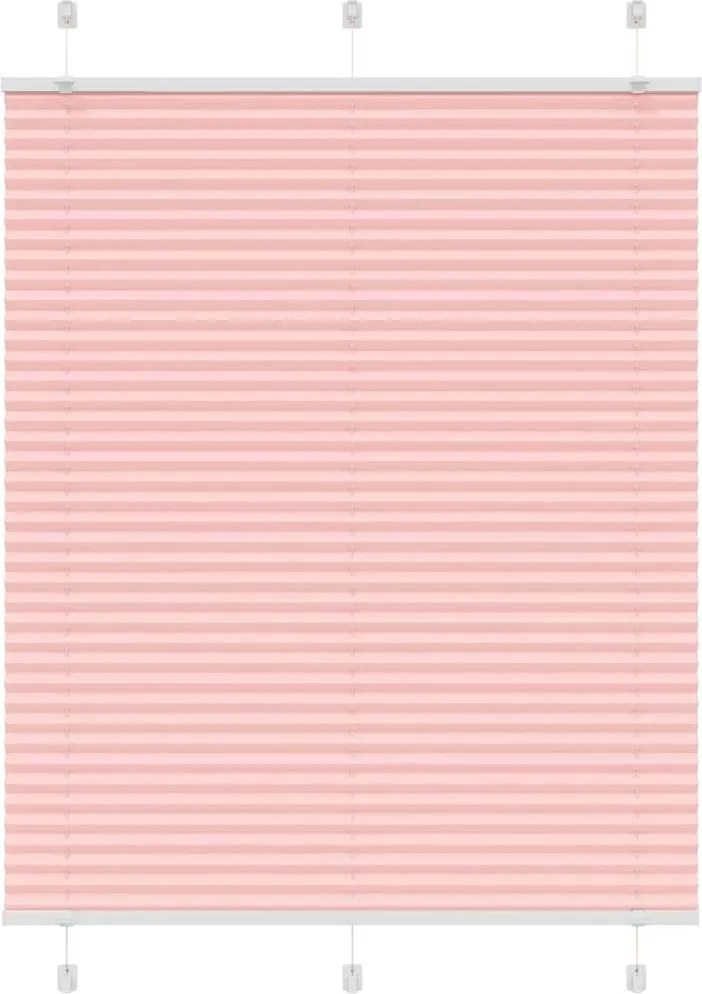 vidaXL Jaluzea plisată roz 105x150 cm Lățime țesătură 104,4 cm