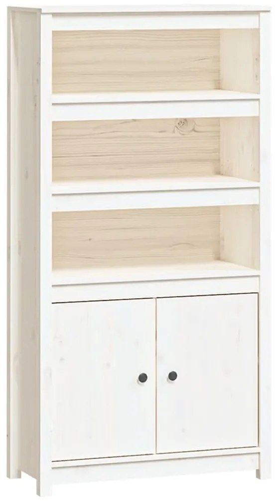 823520 vidaXL Dulap înalt, alb, 80x35x154 cm, lemn masiv de pin