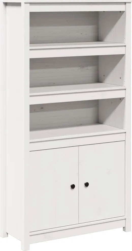 vidaXL Dulap înalt, alb, 80x35x154 cm, lemn masiv de pin