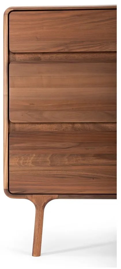 Comodă maro din lemn de nuc 90x90x45 cm Fawn – Gazzda