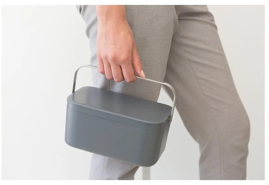 Recipient pentru deșeuri compostabile gri închis 1,8 l SinkSide – Brabantia