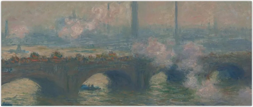 Tablou - Claude Monet, Waterloo Bridge, Gray Day, reproducere (120x50 cm)