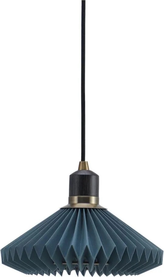 Halo Design 744060 - Lampă suspendată pe cablu PARIS, 1xG9/28W/230V, Ø 24 cm, albastru/alamă/stejar