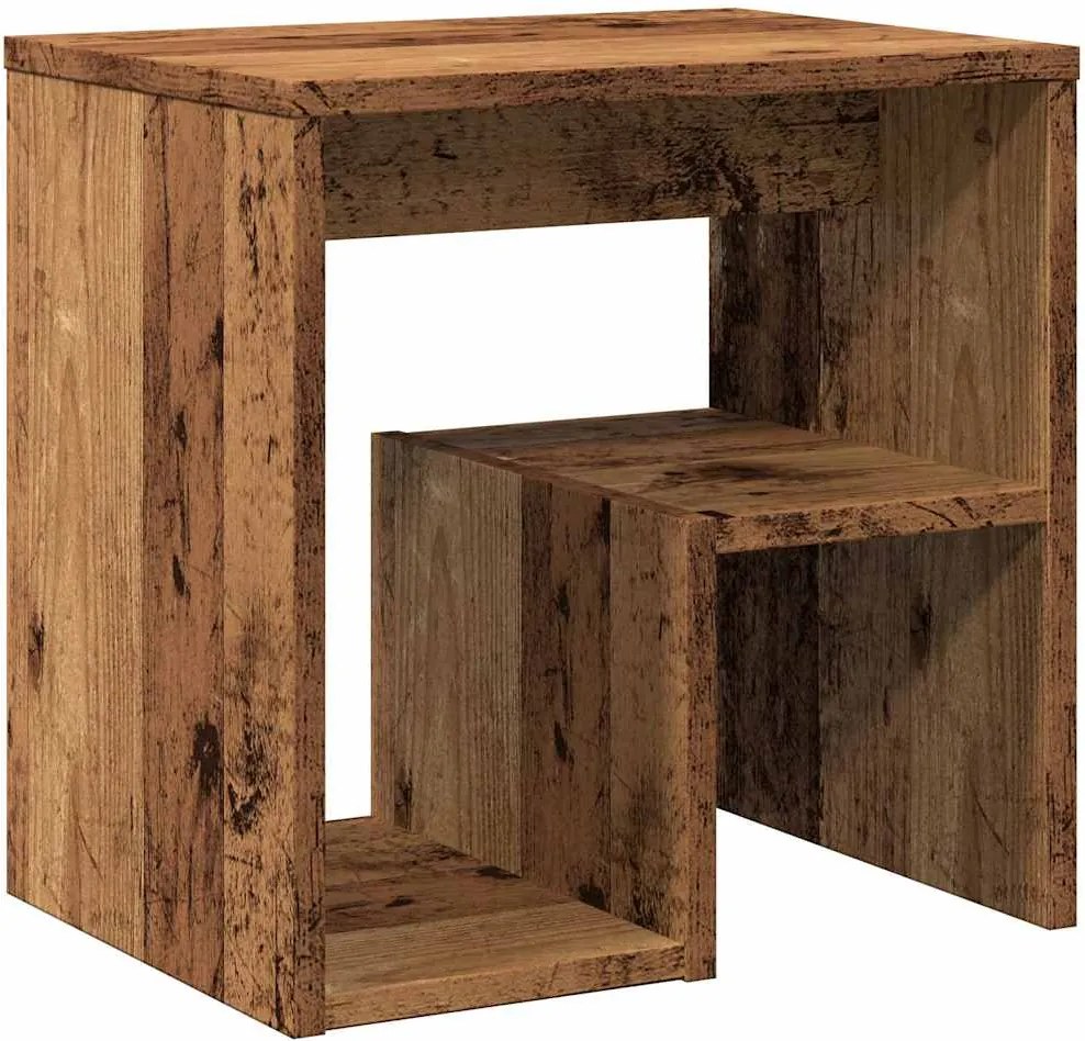 vidaXL Noptieră, lemn învechit, 40x30x40 cm, lemn prelucrat