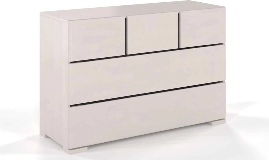 Comodă lemn masiv TerraCraft Fag 3+2 Sertare, 120 × 45 × 81 cm - Natural