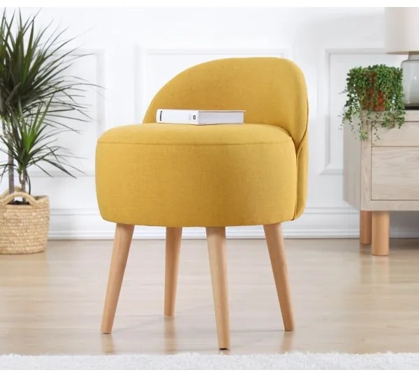 Taburet NIKI, Ø 46 cm, galben