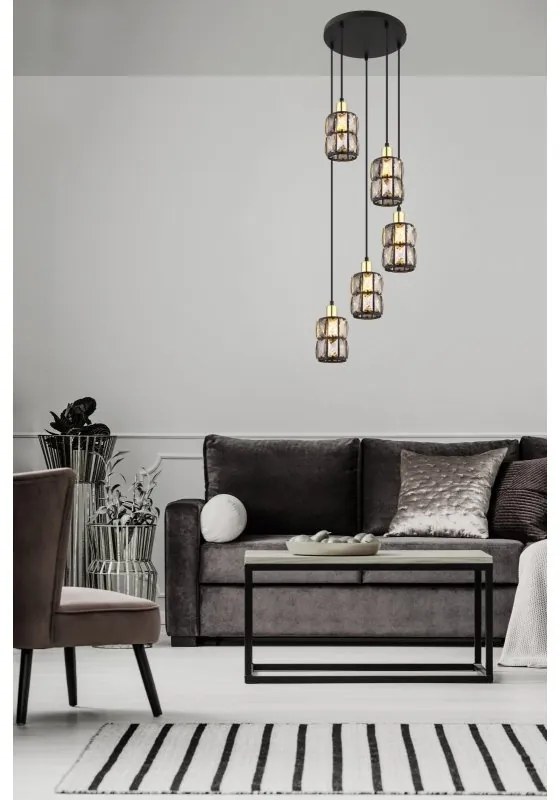 Lustra cu 5 pendule design modern WOLLI