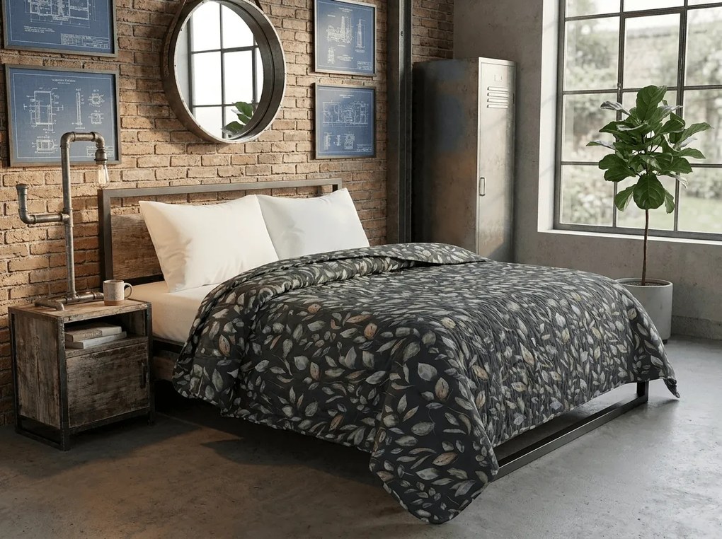 Cuvertura de pat SILVANE, negru Dimensiune: 170 x 210 cm
