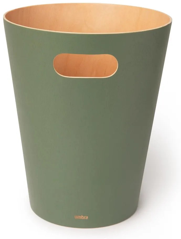 Coș de gunoi verde 7,5 l Woodrow – Umbra