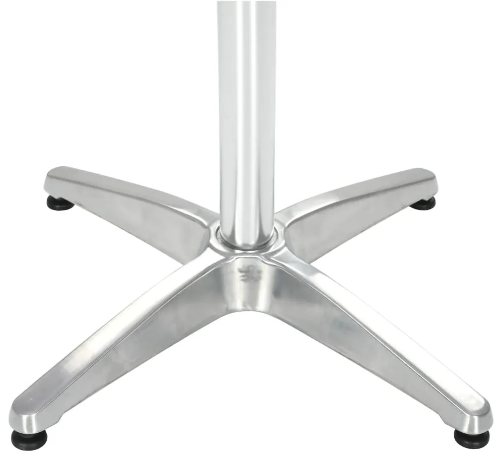 Masa de gradina, argintiu, 80 x 80 x 70 cm, aluminiu