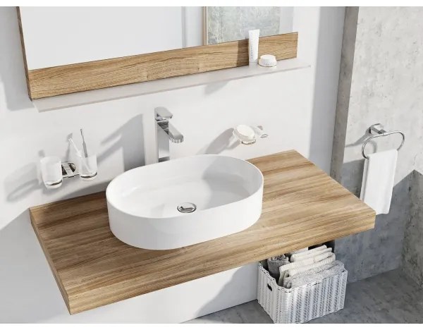 Ravak XJX01155001 - Lavoar CERAMIC SLIM pentru blat, 55 x 37 cm, din ceramică, alb