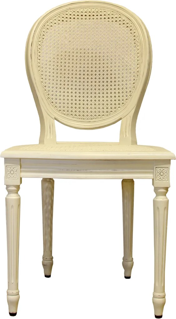 Scaun Louis din lemn crem 47x40x93 cm