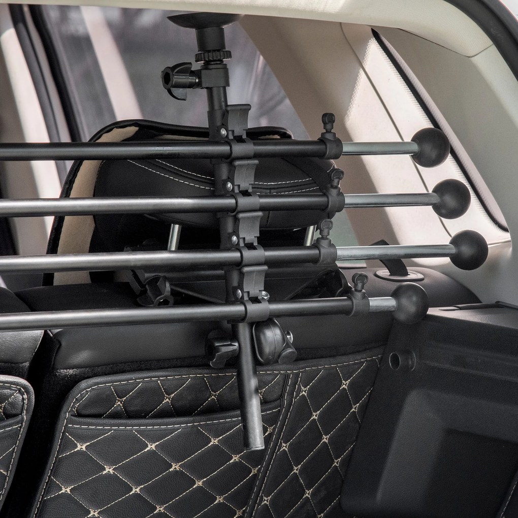 PawHut Despartitor auto pentru caini reglabil pe inaltime si latime, din fier si ABS 85-140L x 40-50Acm, negru | Aosom RO