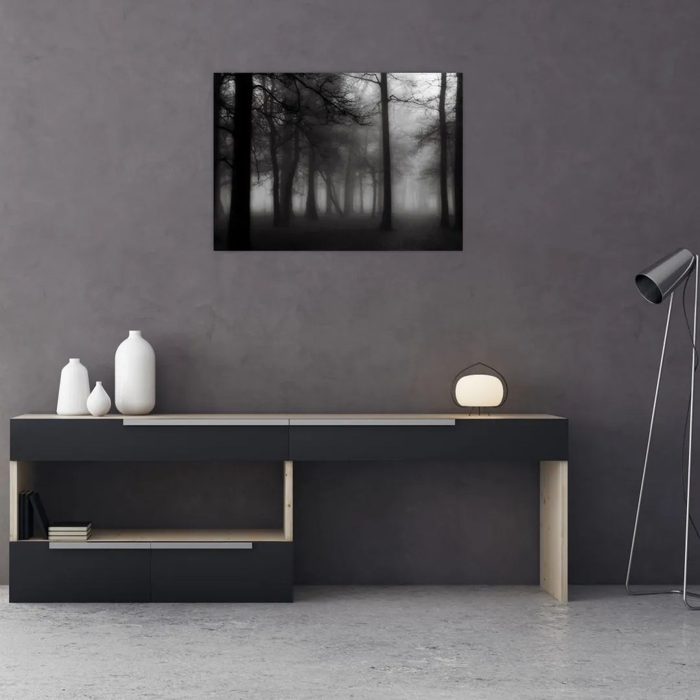 Tablou - Pădure în ceață (70x50 cm)