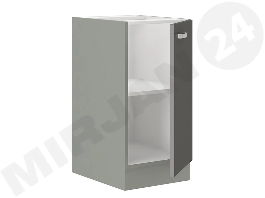 Dulap inferior de bucătărie Milo  40 D 1F BB (gri + gri lucios). 1122661