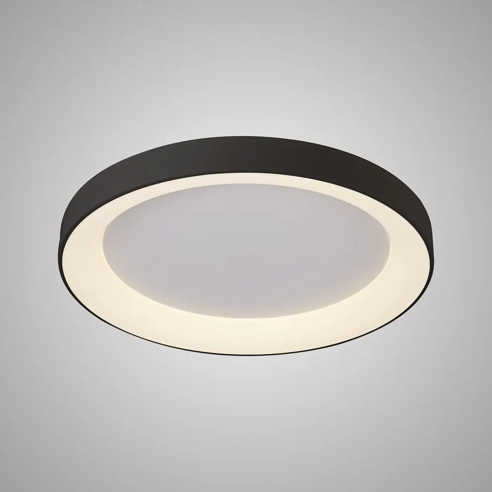 Plafoniera LED inteligenta design circular NISEKO II Black 50cm