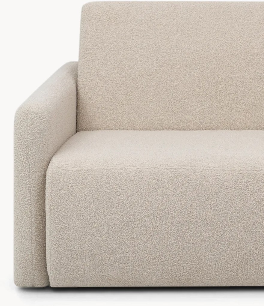Canapea extensibilă Nido 3 locuri 140 cm cu ladă de depozitare - boucle bej deschis Quelle 03