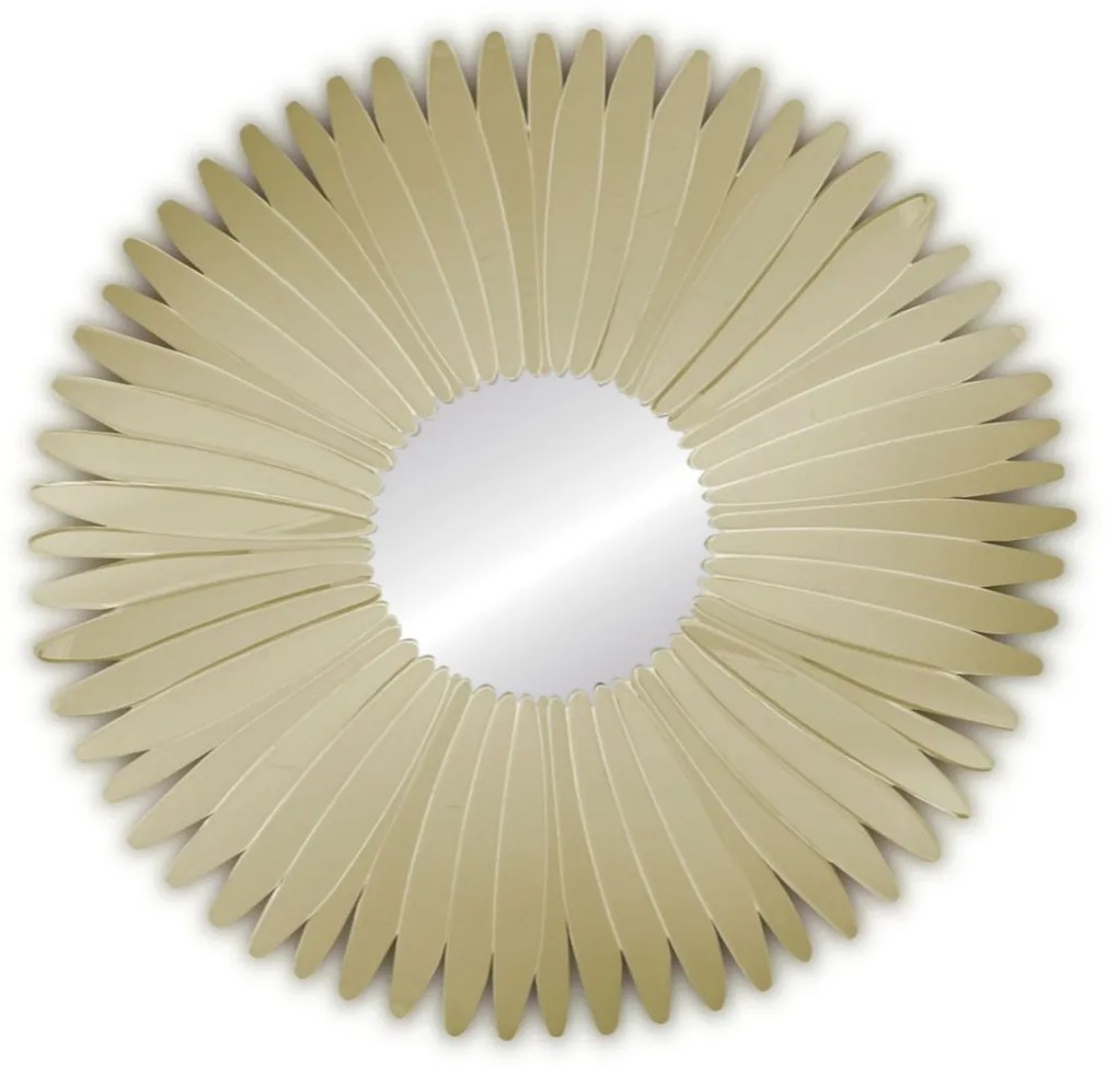 Oglinda rotunda Stella Auriu/Sampanie – Ø80 x h80 cm