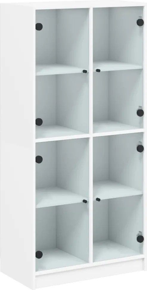 vidaXL Dulapuri înalte cu uși, alb, 68x37x142 cm, lemn prelucrat