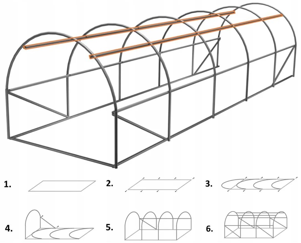 Solar de grădină 3x8m cu filtru UV PREMIUM