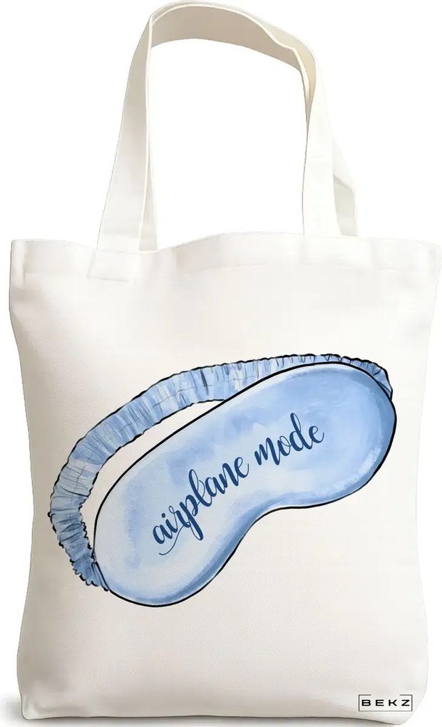 Sacosa de Panza pentru Cumparaturi, Geanta Tote Travel Girl 17, 38x34.5 cm, Alba, BEKZ®