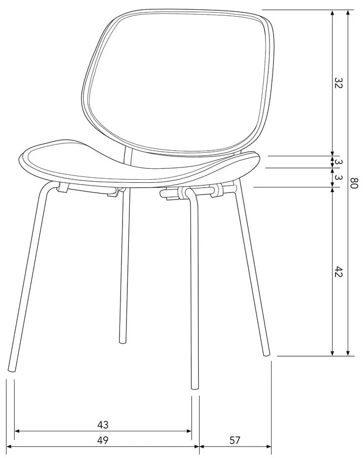Scaune de dining negre 2 buc. din imitație de piele Close In – WOOOD