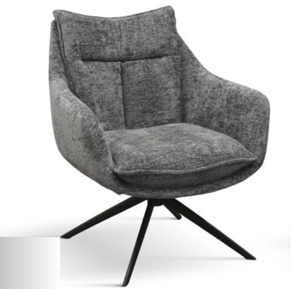 Fotoliu Magnum, structura metalica, din tesatura - NEGRU