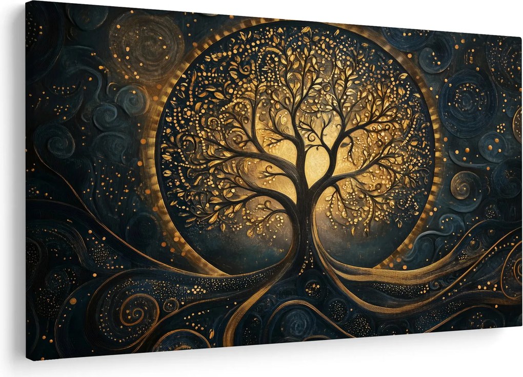Tablou – Arbore cu aură aurie (90x60 cm)