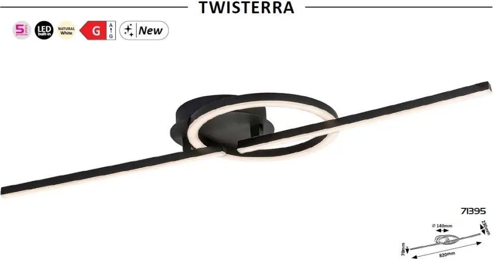 Plafoniera LED moderna Twisterra
