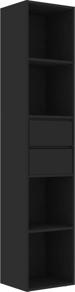 vidaXL Bibliotecă, negru, 36x30x171 cm, lemn prelucrat