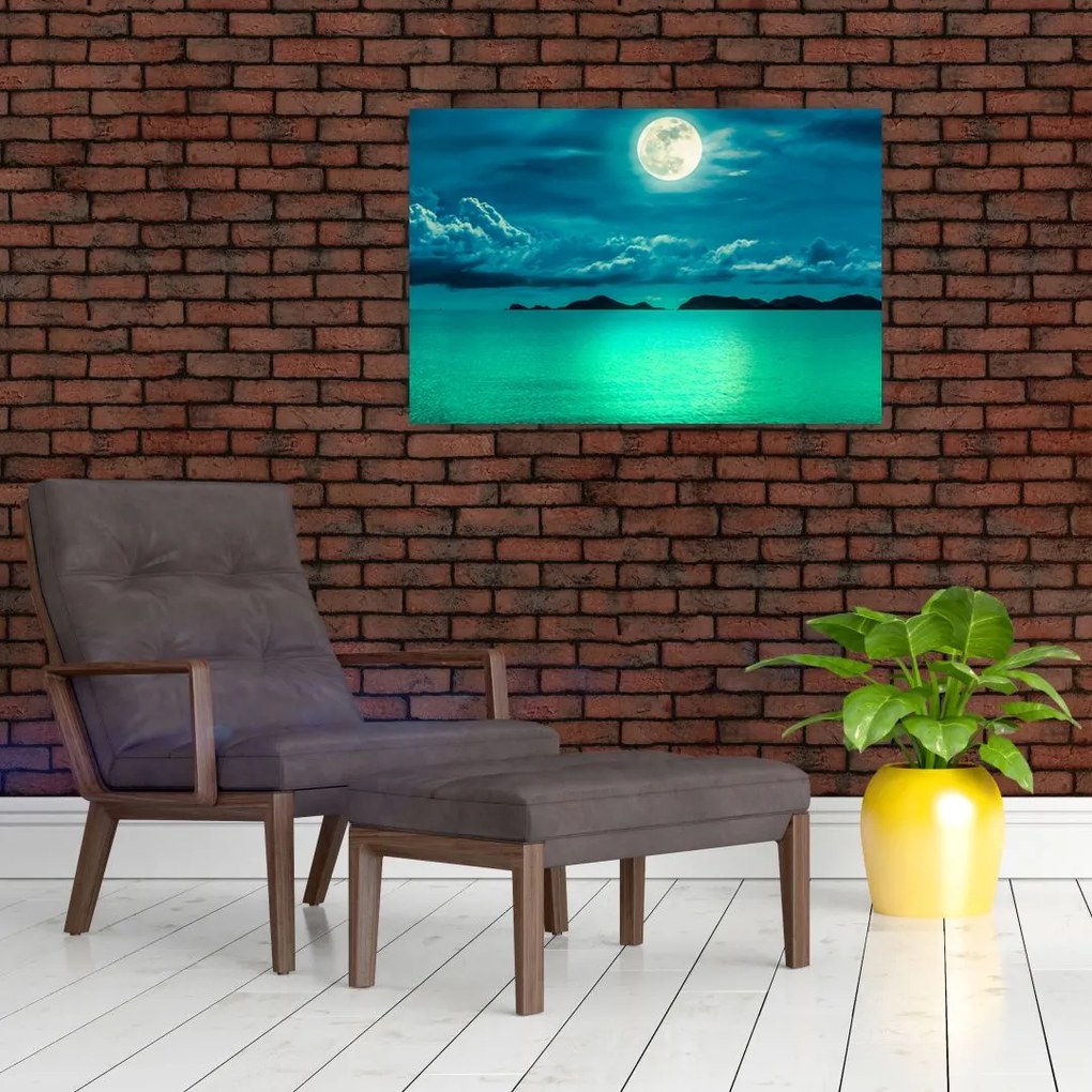 Tablou - Luna plină deasupra apei (90x60 cm)