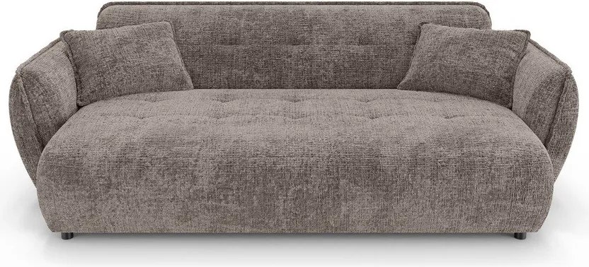 Canapea taupe cu tapițerie din chenille 250 cm Nelia Big – Ropez