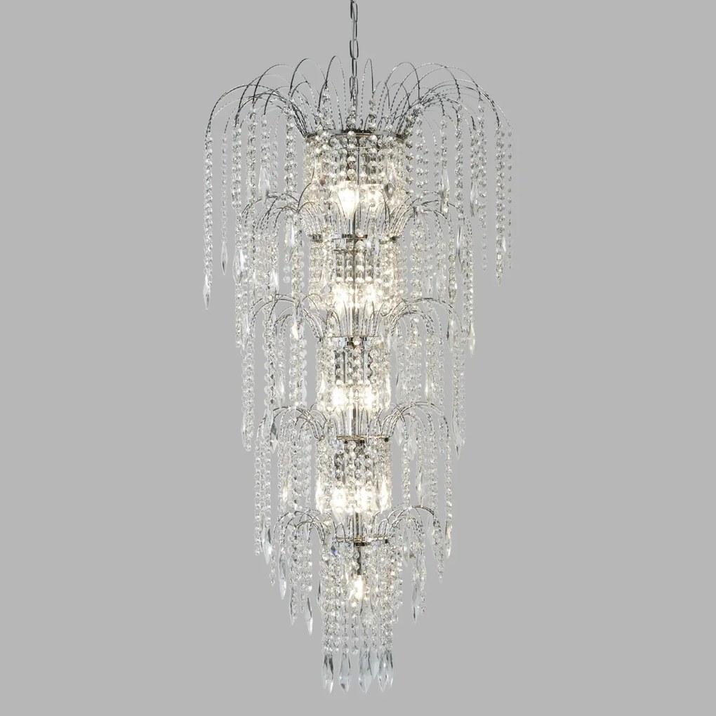 Lustra cristal casa scarii design LUX Waterfall 13L 1313-13CC SRT