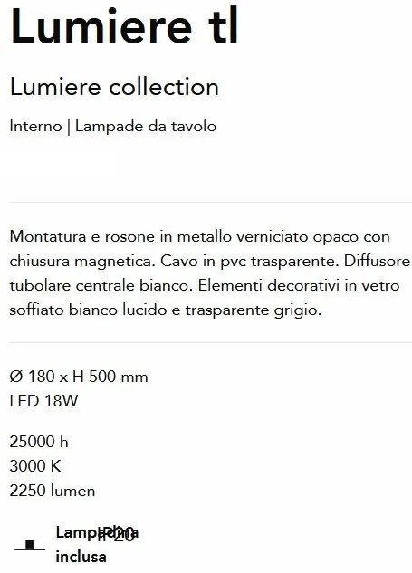 Veioza/Lampa de masa LED design modern Lumiere tl